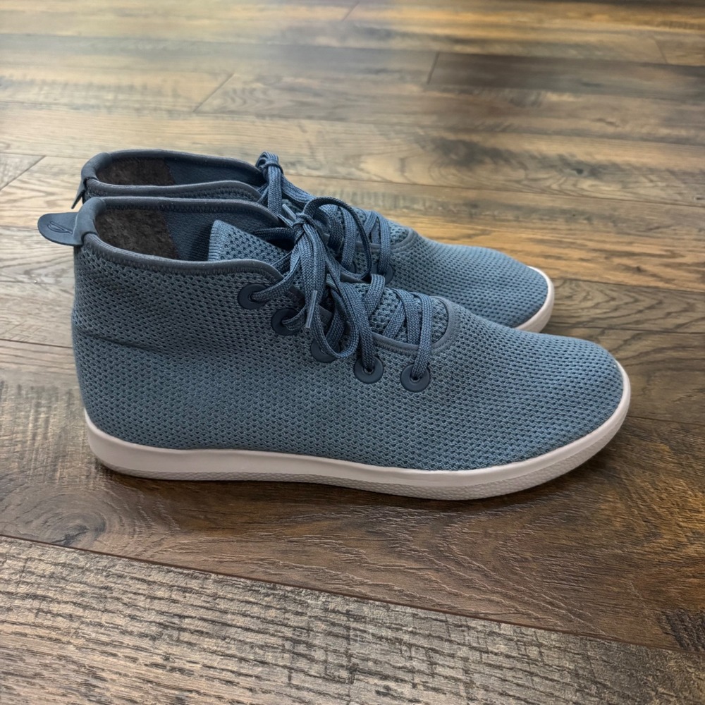 Allbirds‎ Tree Toppers Blue High Top Sneakers Mens 13 Eucalyptus Knit Gorpcore
